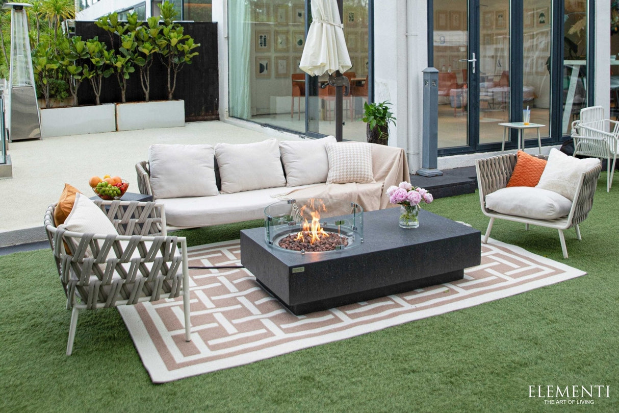 Elementi Metropolis Fire Table - Dark Gray - Grand Alfresco