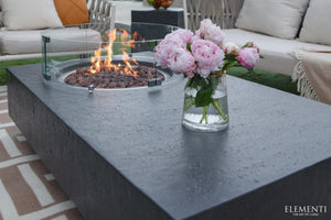 Elementi Metropolis Fire Table - Dark Gray - Grand Alfresco