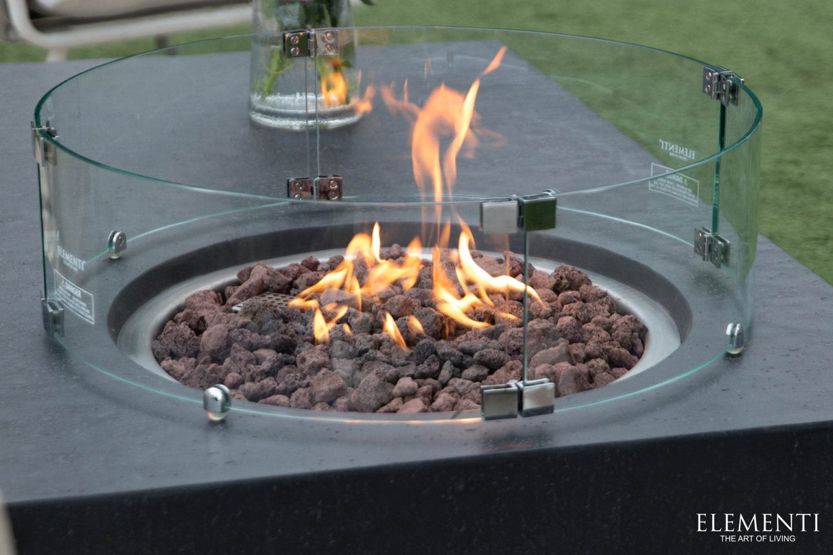 Elementi Metropolis Fire Table - Dark Gray - Grand Alfresco