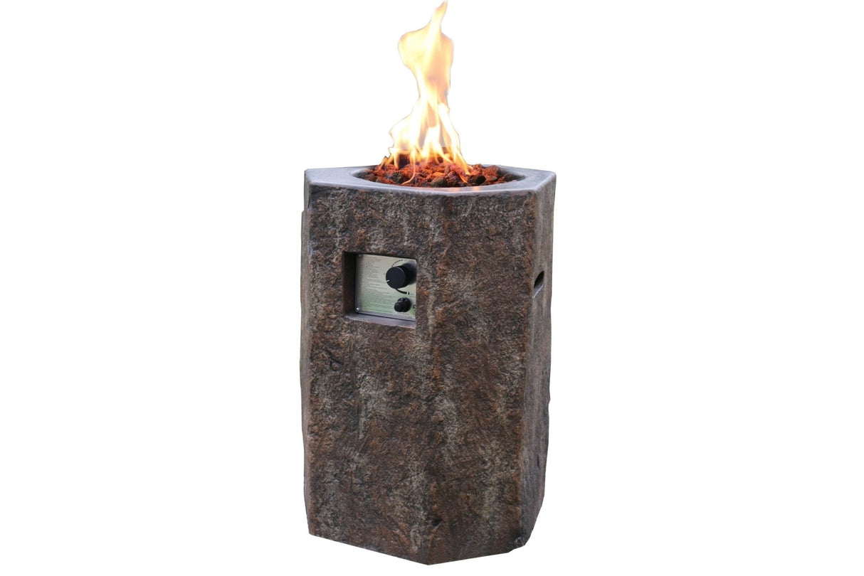 Elementi Modeno Basalt Column Fire Pit - Grand Alfresco