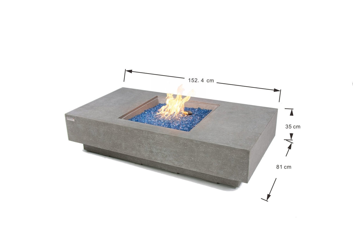 Elementi Monte Carlo & Cannes Carlo Rectangle Fire Table - Grand Alfresco