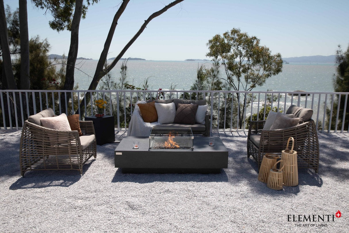 Elementi Monte Carlo & Cannes Carlo Rectangle Fire Table - Grand Alfresco