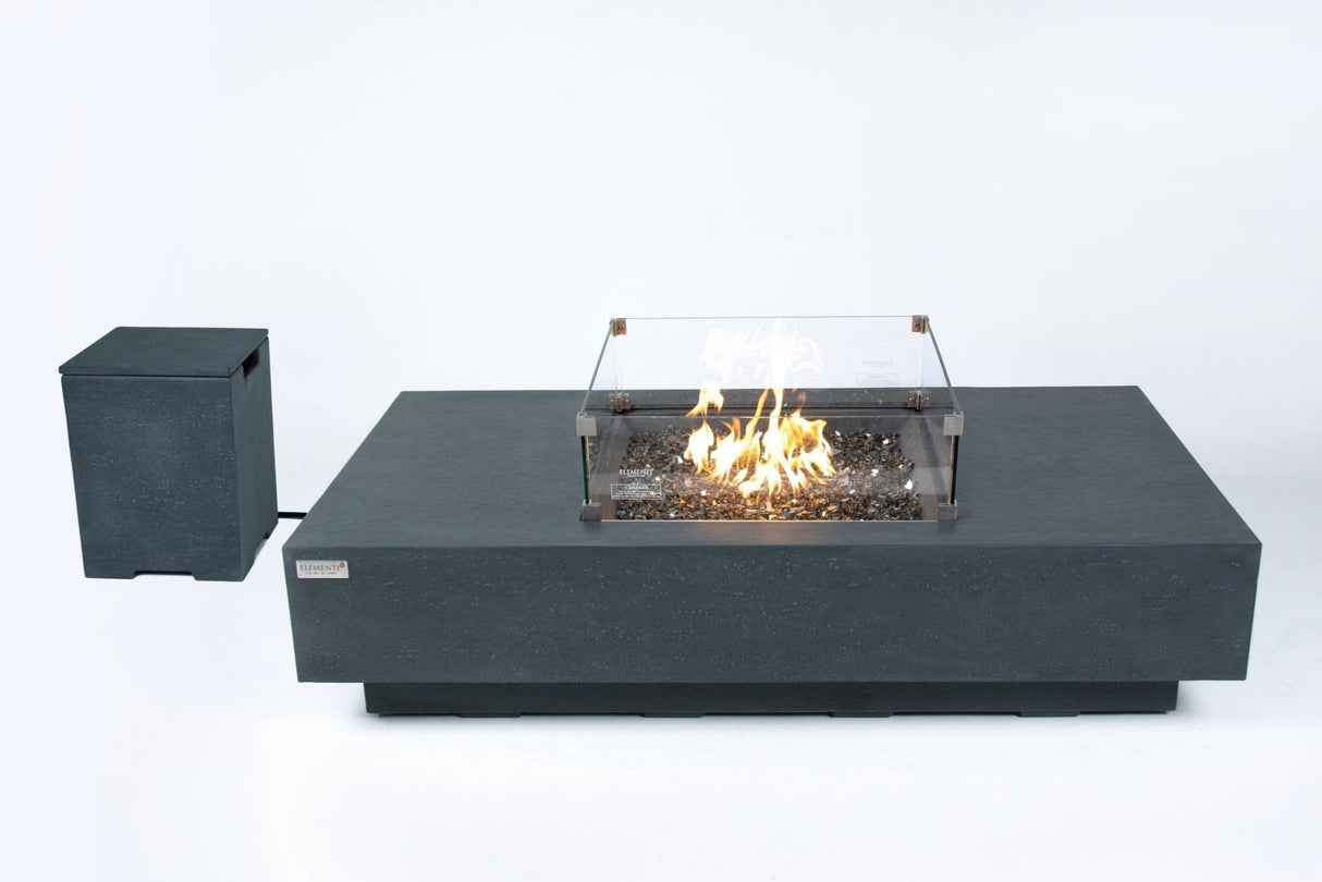 Elementi Monte Carlo & Cannes Carlo Rectangle Fire Table - Grand Alfresco