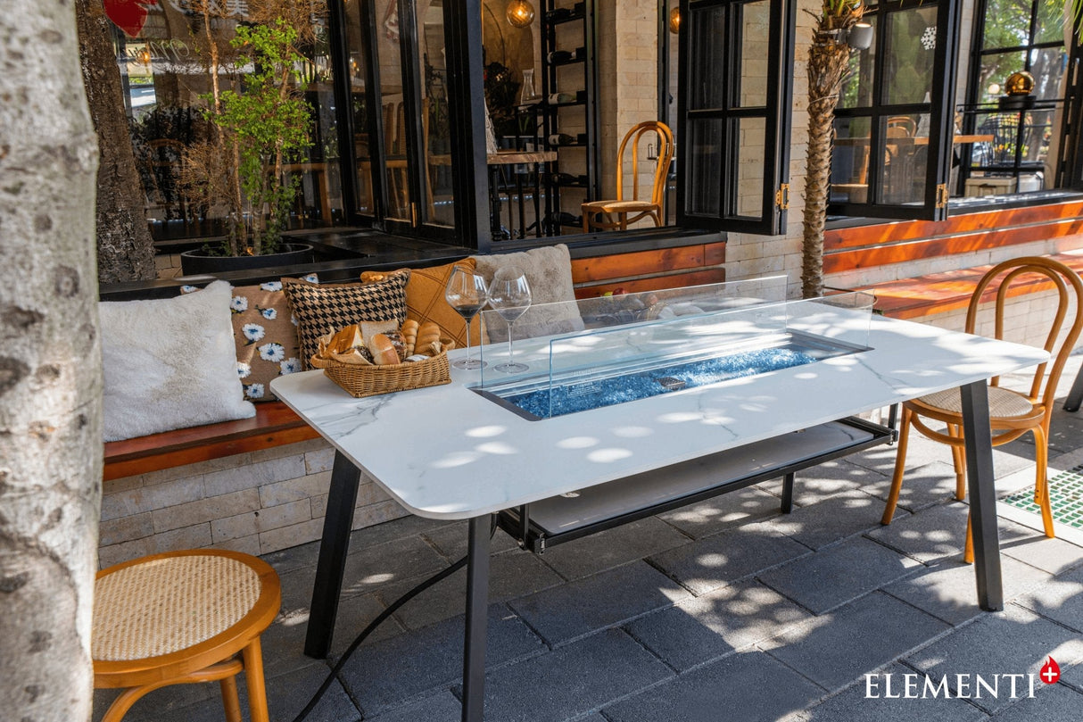 Elementi Oslo Marble Porcelain Dining Table - Grand Alfresco