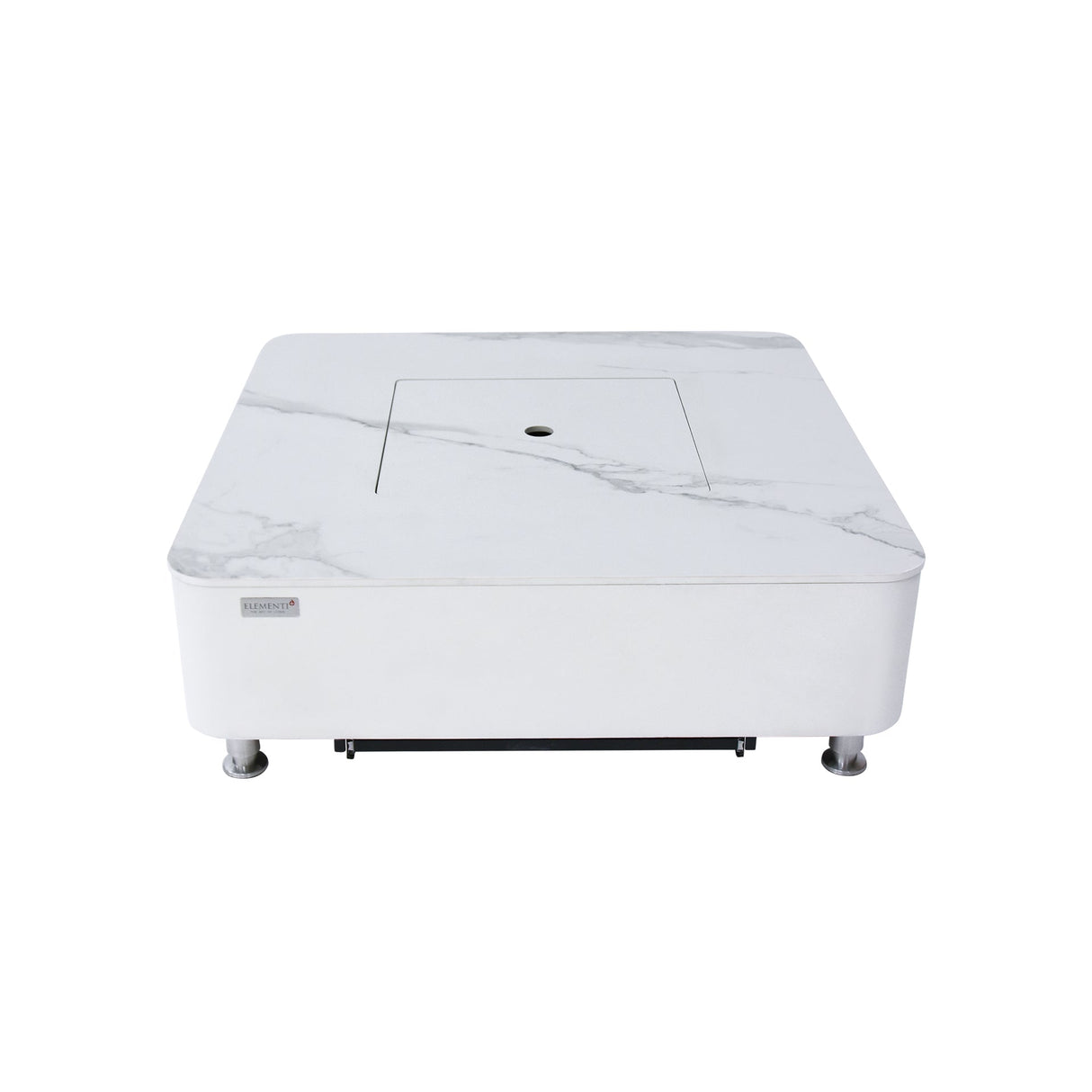 Elementi Plus Annecy Marble Porcelain Fire Table - Grand Alfresco