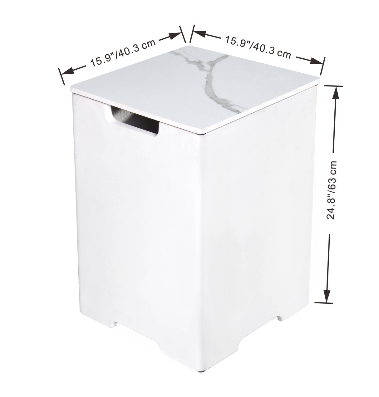 Elementi Porcelain Square Tank cover - Grand Alfresco