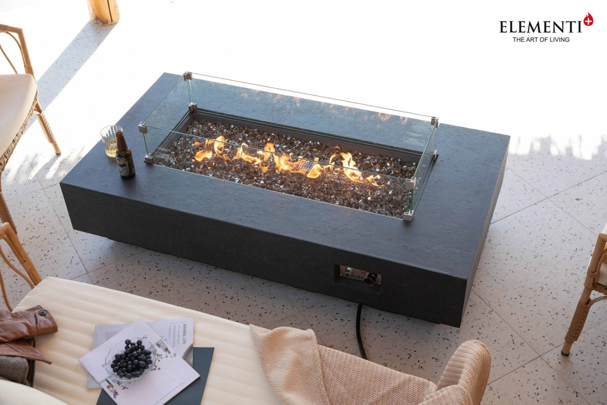 Elementi Riviera & Positano Rectangle Fire Table - Grand Alfresco