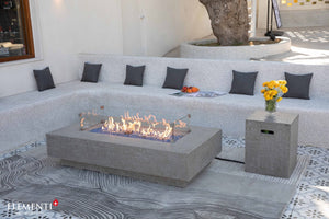 Elementi Riviera & Positano Rectangle Fire Table - Grand Alfresco