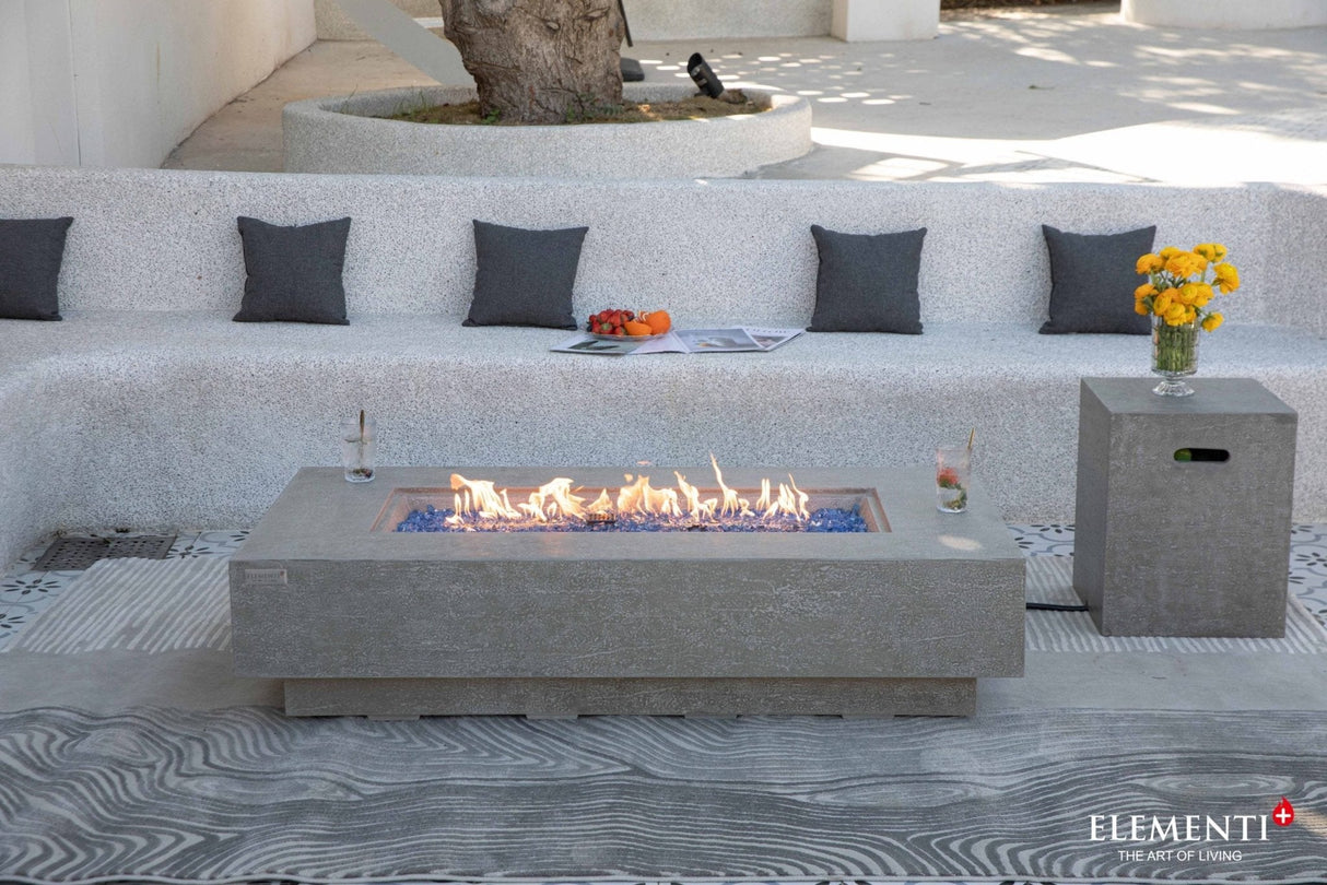 Elementi Riviera & Positano Rectangle Fire Table - Grand Alfresco