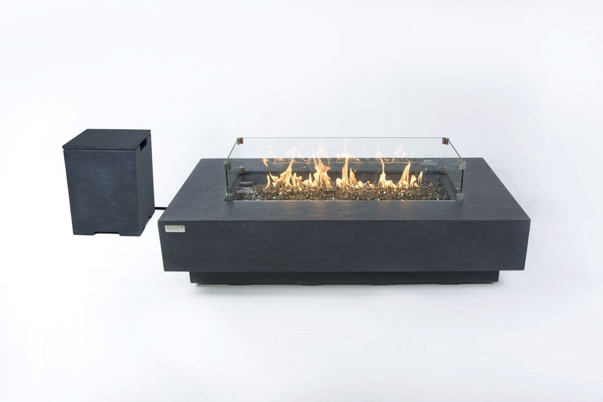 Elementi Riviera & Positano Rectangle Fire Table - Grand Alfresco