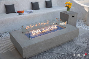 Elementi Riviera & Positano Rectangle Fire Table - Grand Alfresco