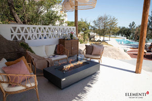 Elementi Riviera & Positano Rectangle Fire Table - Grand Alfresco