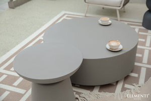 Elementi Rome 40" Round Concrete Coffee Table - Grand Alfresco