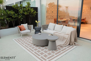 Elementi Rome 40" Round Concrete Coffee Table - Grand Alfresco