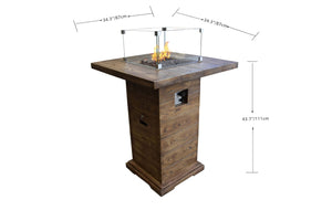 Elementi Rova Fire Pit Bar Table - Grand Alfresco