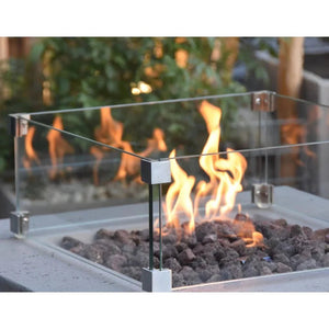 Elementi Rova Fire Table Wind Screen - Grand Alfresco