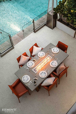 Elementi Sonoma Dining Fire Pit Table - Grand Alfresco