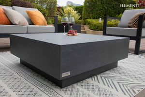 Elementi Tevere 40“ Square Concrete Coffee Table Large - Grand Alfresco