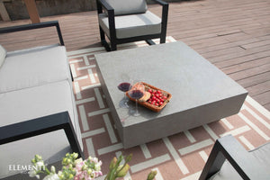 Elementi Tevere 40“ Square Concrete Coffee Table Large - Grand Alfresco