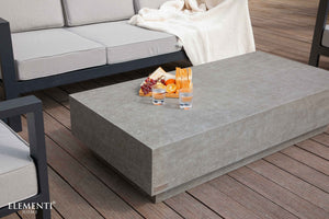 Elementi Tevere L60" Rectangular Concrete Coffee Table - Grand Alfresco