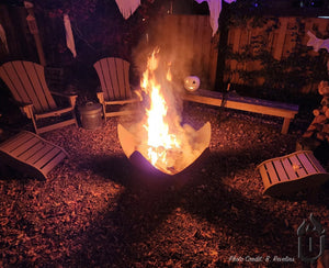 Fire Flower - Fire Bowl with Hollow Base - Grand Alfresco