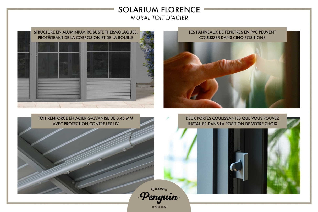 Florence Solarium with Metal Roof - Grand Alfresco