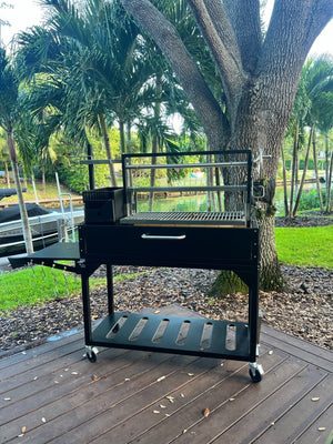 Freestanding Argentine Santa Maria Wood Fire & Charcoal Gaucho Grill - Grand Alfresco