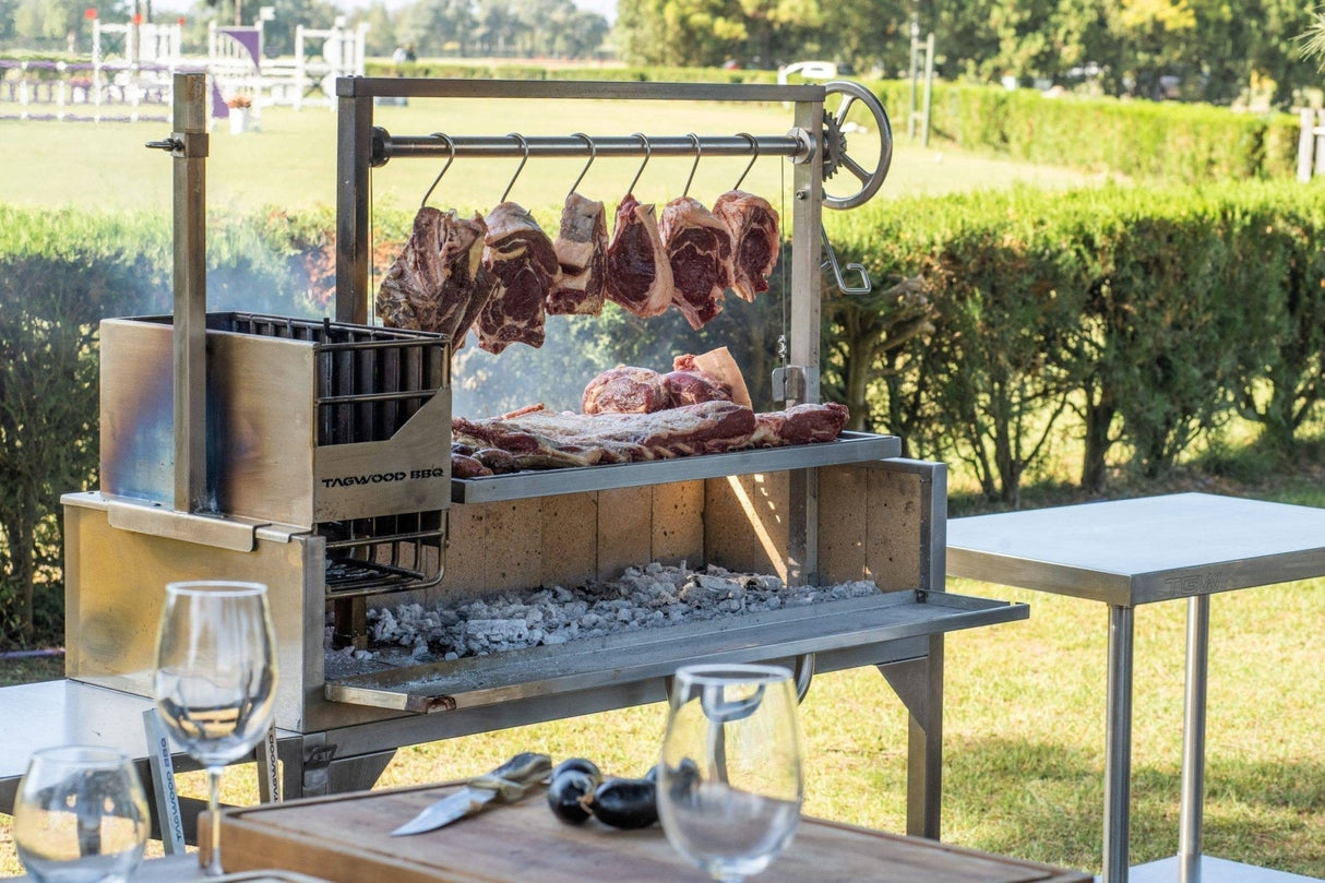 Freestanding Argentine Santa Maria Wood Fire & Charcoal Gaucho Grill - Grand Alfresco