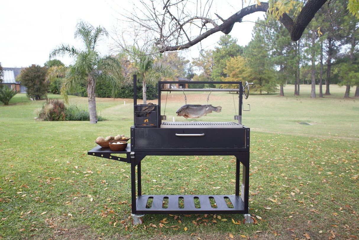 Freestanding Argentine Santa Maria Wood Fire & Charcoal Gaucho Grill - Grand Alfresco