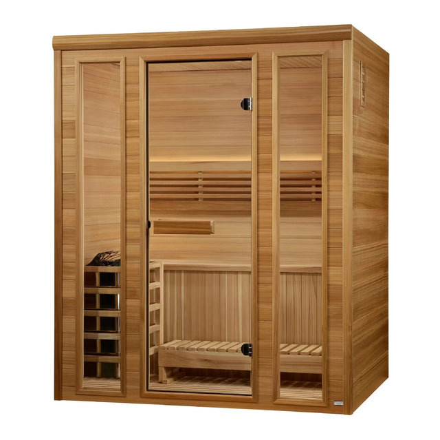 Golden Designs 2025 Andermatt Edition 3 Person Traditional Steam Sauna (GDI - 7030 - 01) - Grand Alfresco