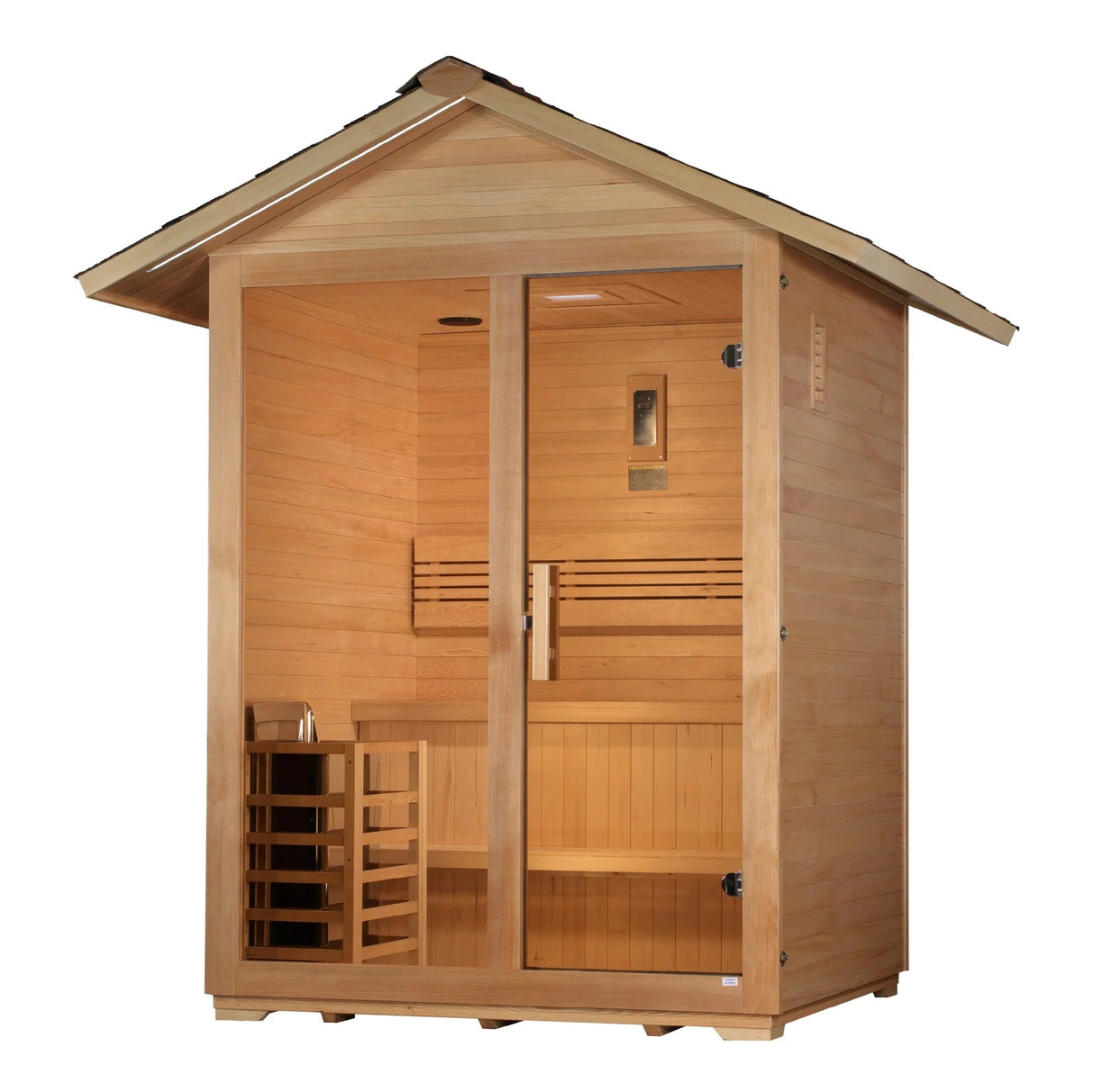 Golden Designs Arlberg 3 Person Traditional Outdoor Sauna - Grand Alfresco