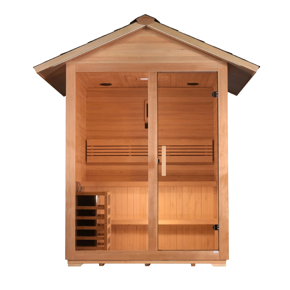 Golden Designs Arlberg 3 Person Traditional Outdoor Sauna - Grand Alfresco