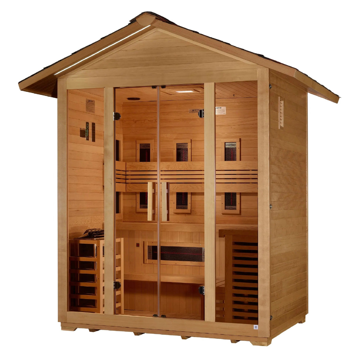 Golden Designs Gargellen 5 Person Hybrid Outdoor Sauna - Grand Alfresco