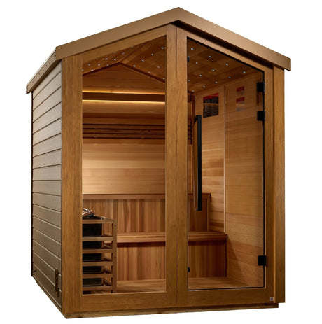 Golden Designs Kaarina 6 Person Outdoor Traditional Sauna (GDI - 8506 - 01) - Grand Alfresco