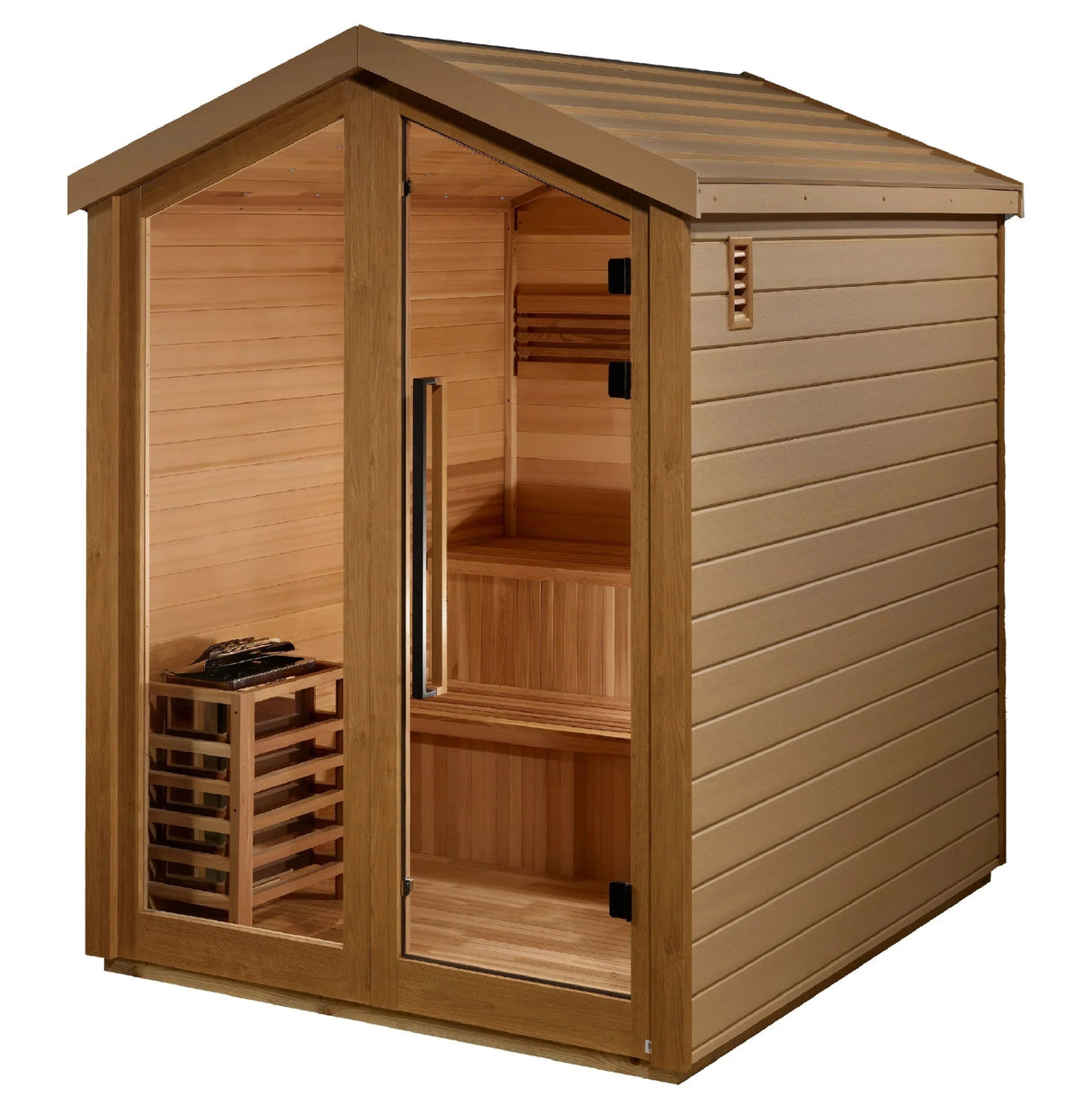 Golden Designs Kaarina 6 Person Outdoor Traditional Sauna (GDI - 8506 - 01) - Grand Alfresco