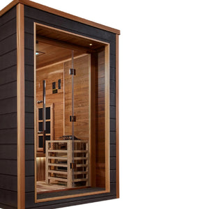 Golden Designs Karlstad 6 Person Outdoor - Indoor PureTech™ Hybrid Full Spectrum Sauna (GDI - 8226 - 01) - Grand Alfresco