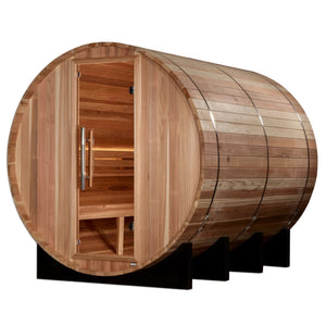 Golden Designs Klosters 6 Person Barrel Traditional Sauna - Grand Alfresco