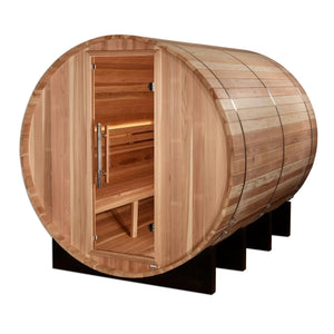 Golden Designs Klosters 6 Person Barrel Traditional Sauna - Grand Alfresco