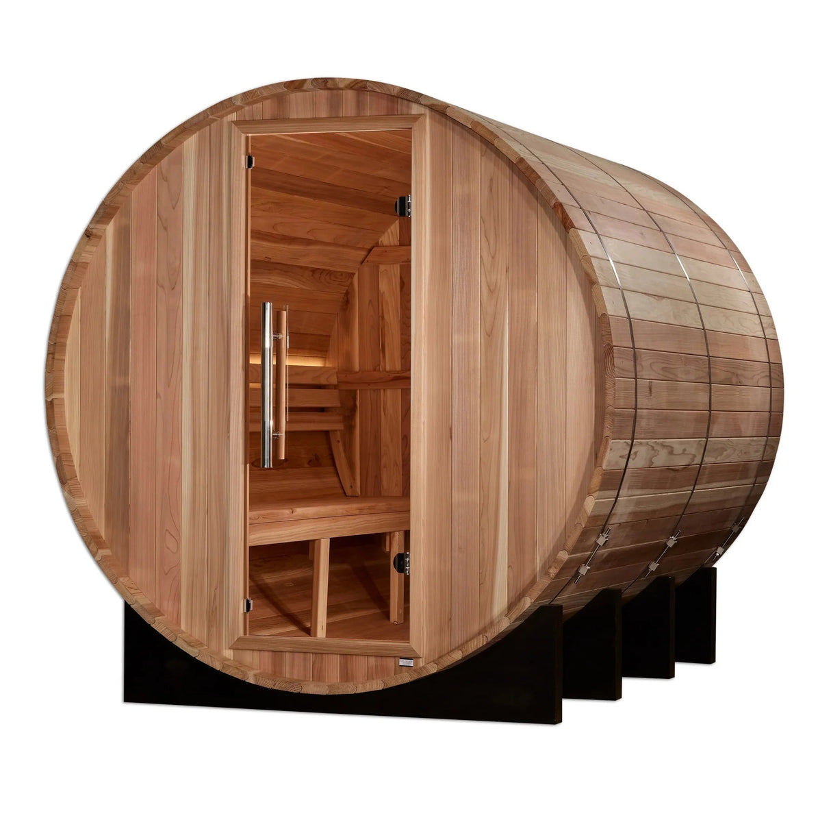 Golden Designs Klosters 6 Person Barrel Traditional Sauna - Grand Alfresco