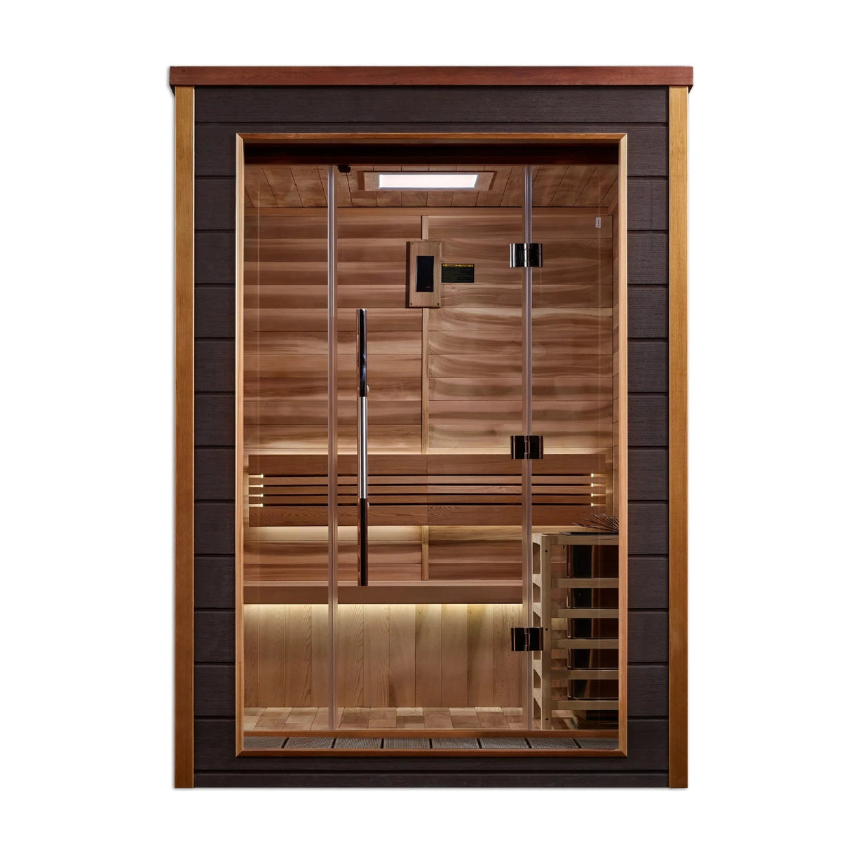 Golden Designs Narvik 2 Person Outdoor - Indoor Traditional Sauna (GDI - 8202 - 01) - Grand Alfresco