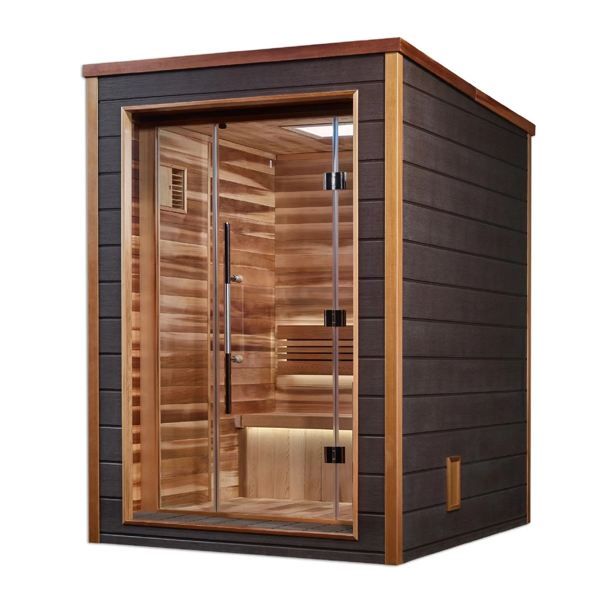 Golden Designs Narvik 2 Person Outdoor - Indoor Traditional Sauna (GDI - 8202 - 01) - Grand Alfresco