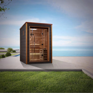 Golden Designs Narvik 2 Person Outdoor - Indoor Traditional Sauna (GDI - 8202 - 01) - Grand Alfresco