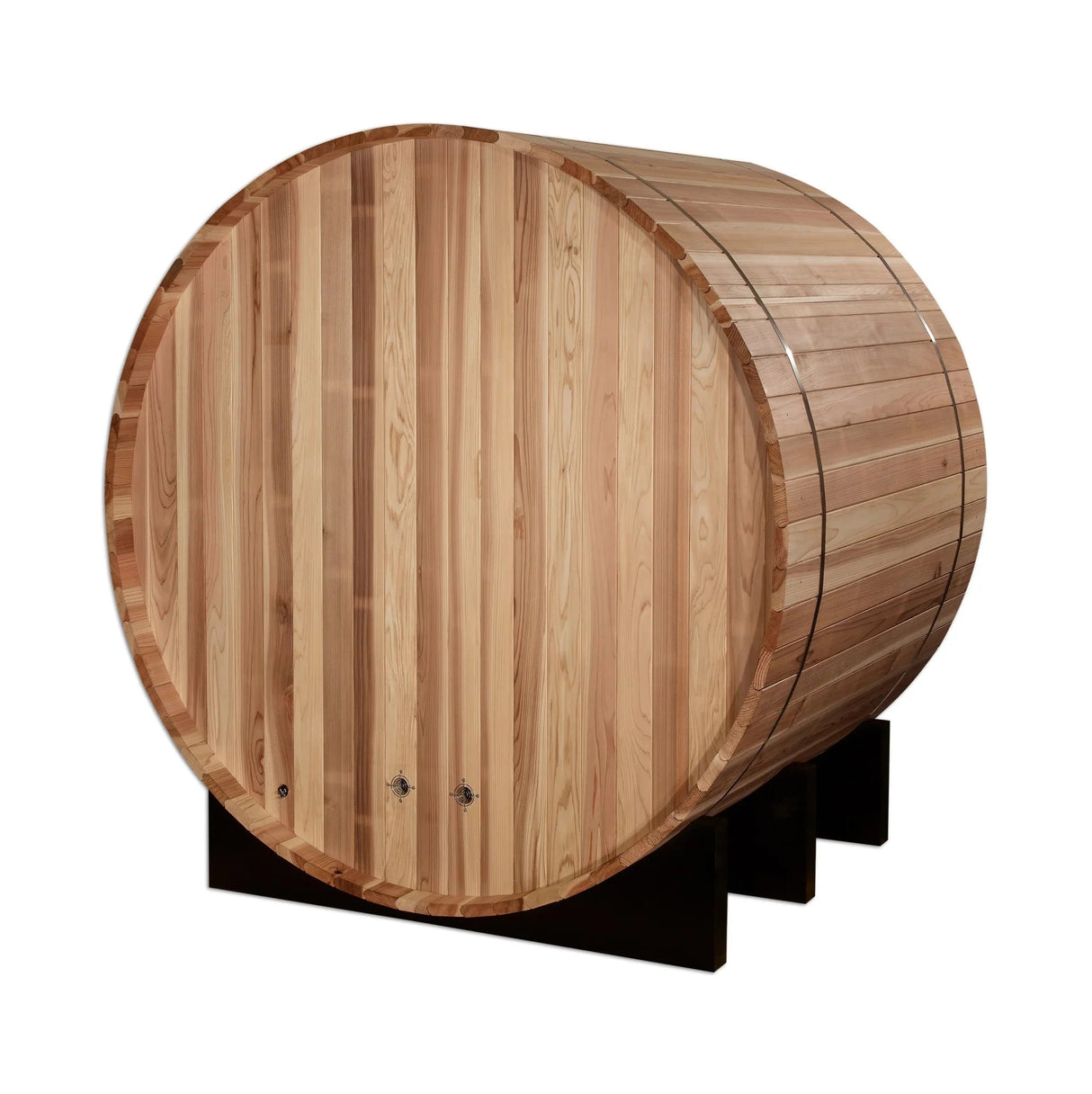 Golden Designs St. Moritz 2 Person Barrel Traditional Sauna - Pacific Cedar - Grand Alfresco