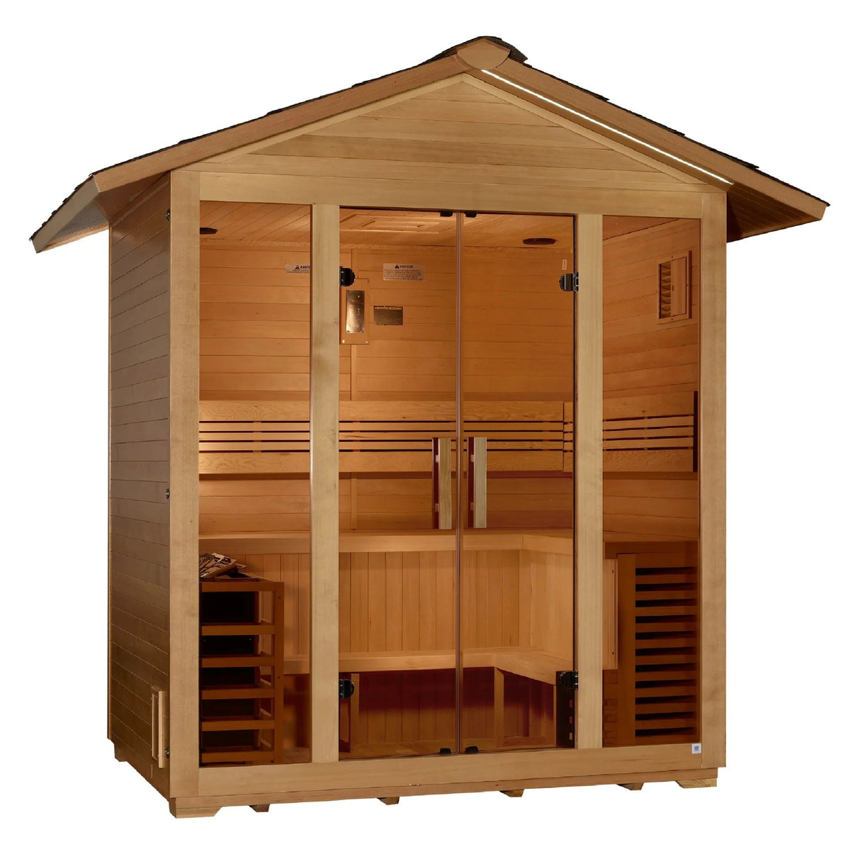 Golden Designs Vorarlberg 5 Person Traditional Outdoor Sauna - Grand Alfresco