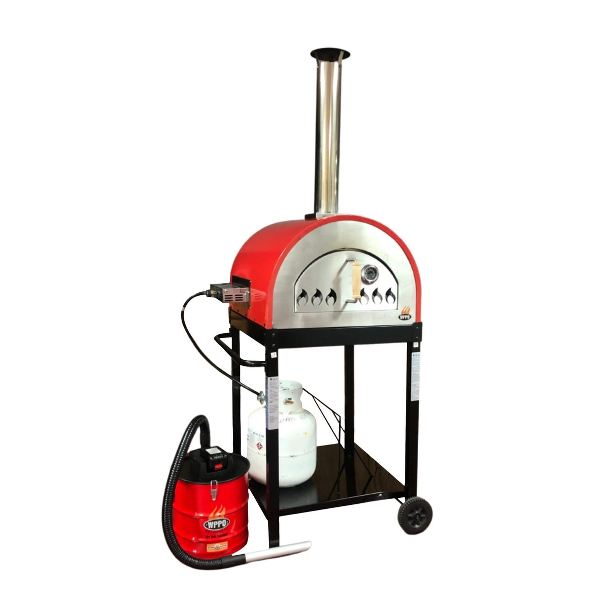 Hybrid 25" Wood/Gas - Fired Oven/Pizza Oven - Red Includes Gas Attachment - Grand Alfresco