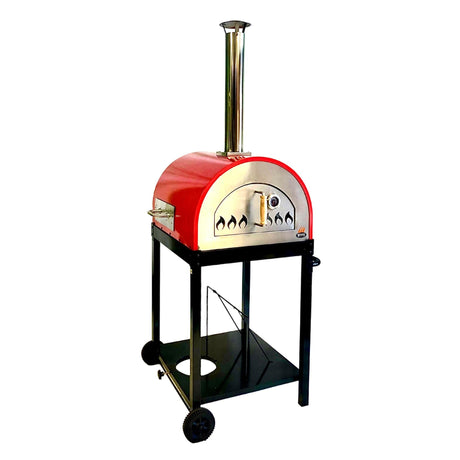 Hybrid 25" Wood/Gas - Fired Oven/Pizza Oven - Red Includes Gas Attachment - Grand Alfresco