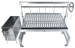 Insert Style Argentine Santa Maria Wood Fire & Charcoal Gaucho Grill - Grand Alfresco