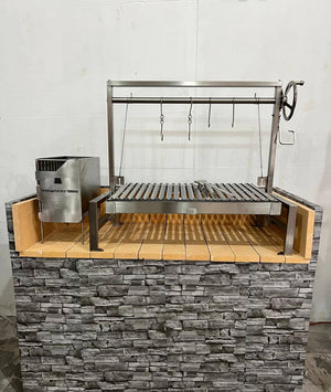 Insert Style Argentine Santa Maria Wood Fire & Charcoal Gaucho Grill - Grand Alfresco