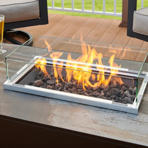 Kinney Rectangular Gas Fire Pit Table - Grand Alfresco