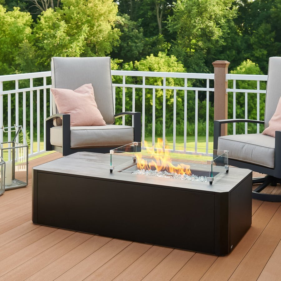 Kinney Rectangular Gas Fire Pit Table - Grand Alfresco